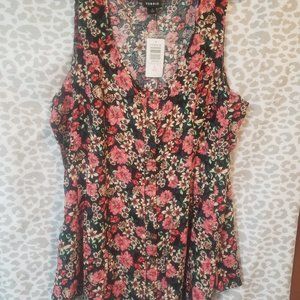 Torrid floral stretch challis top 2 XXL NWT